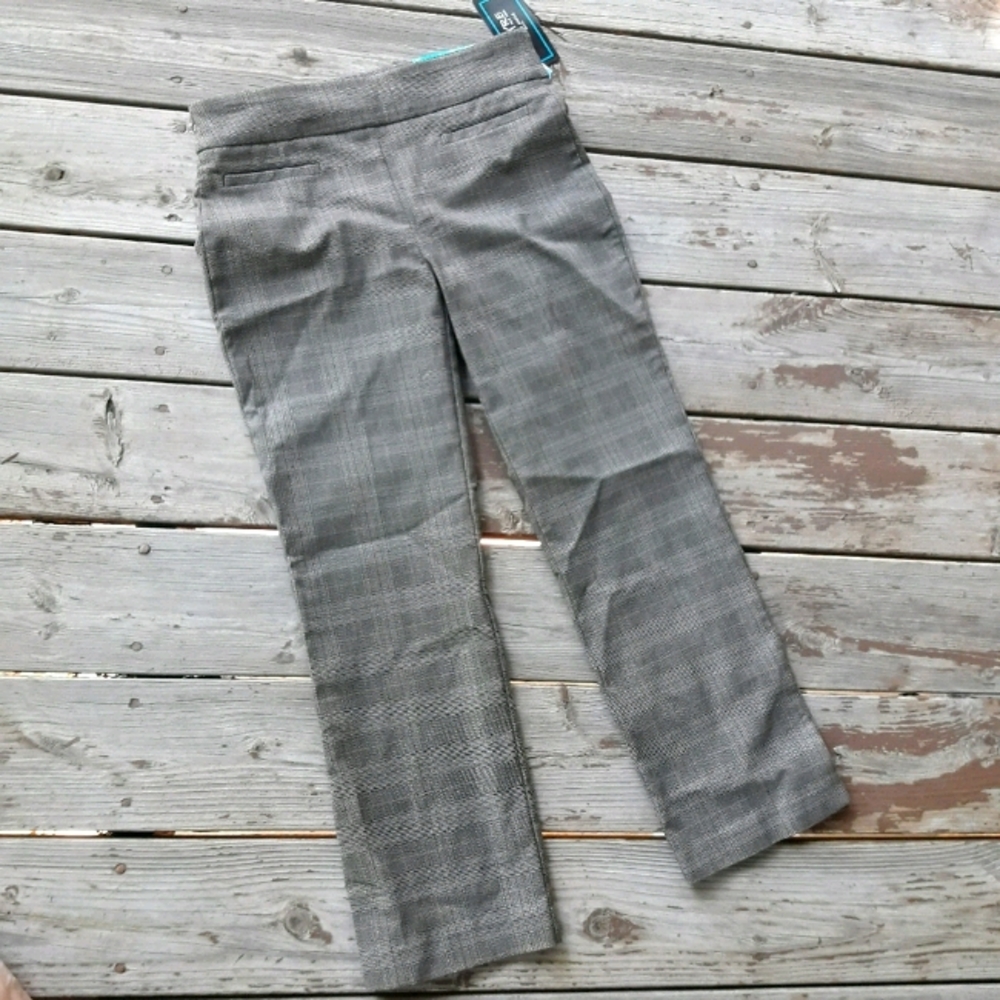 NWT Capri Stretch Pants Cropped Plaid Suit Work